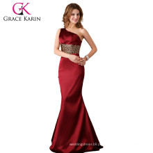 Grace Karin One Shoulder padrões de vestido de dama de honra 2015 Royal Blue Red color CL2020-2 #